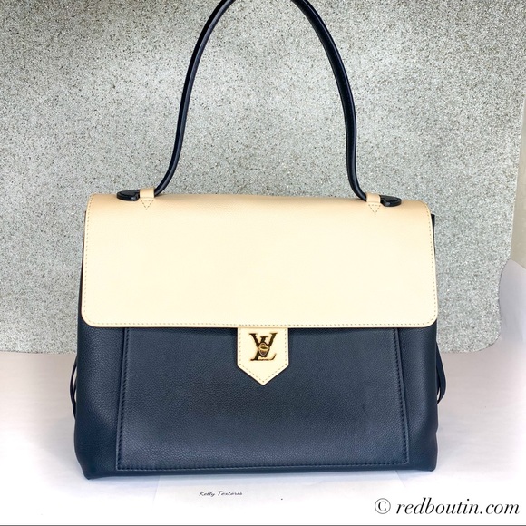 Louis Vuitton Handbags - LOUIS VUITTON Vanille Noir Leather Lockme MM Bag